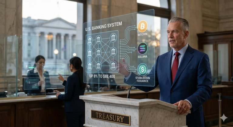 Trump Administration Official Pushes Crypto Into US Banking System