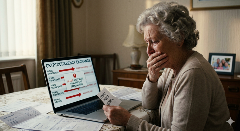 Elderly woman loses £250k in cryptocurrency scam